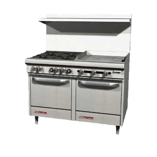 Southbend S-Series 48" Gas Restaurant Range w/ (4) Open Burners by South Bend – 3.2 gallons, Iron, Model S48AC-2GL