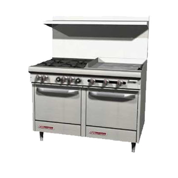 Southbend S-Series 48" Gas Restaurant Range w/ (2) Open Burners by SOUTH BEND – Iron, Model S48DC-3GR