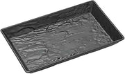 American Metalcraft FSMEL12 Melamine Faux Slate Rectangular Tray, Black, 12"