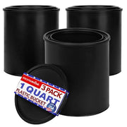 Stock Your Home 3 / 1 Quart / Black Paint Buckets