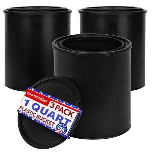 Stock Your Home 3 / 1 Quart / Black Paint Buckets