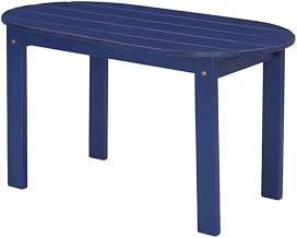 Blue Coffee Table with Solid Acacia Wood, Modern Design, Durable Construction, Suitable for Outdoor Living Spaces
