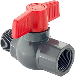 Krowne 23-200 Hydrosift 3/4" PVC Ball Valve, NPT Male-Female for Water Filters
