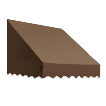 10.38 FT. SAN Francisco Fixed Awning 124.5 in. W X 24 in. H X 42 in. D Acrylic Fabric in Burgundy/TAN Stripe by Awntech – Model SF2442-10BT
