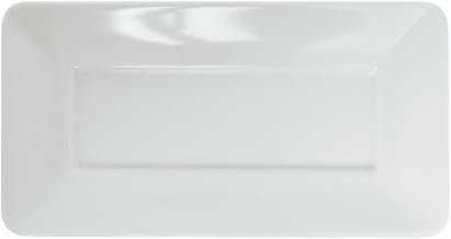 Delfin 15" x 8" White Rectangular Pacific Rim Tray