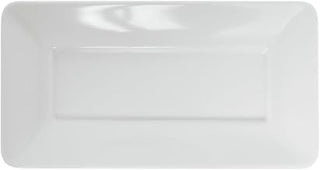 Delfin 15" x 8" White Rectangular Pacific Rim Tray