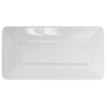 15" x 8" White Rectangular Pacific Rim Tray by DELFIN – Melamine, White, Model TRC-158AS-020