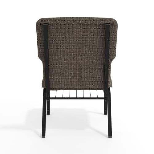 Flash Furniture Fossil Fabric/Black Frame / Set of 1 / Classic Stacking Chairs
