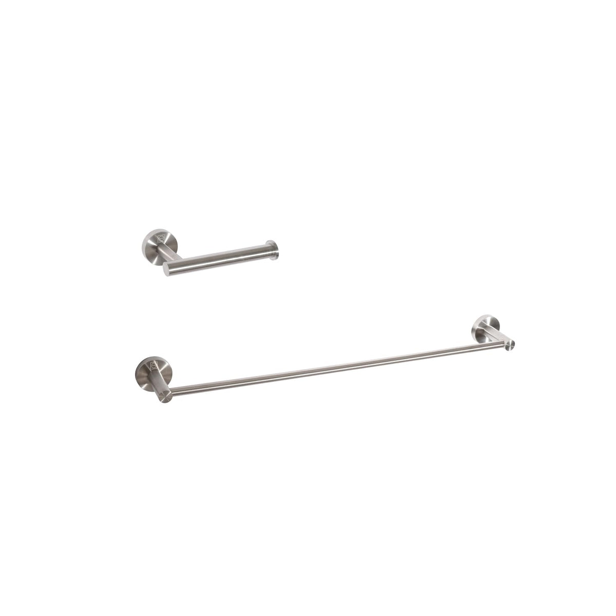 Alma 2-Pc Stainless Steel Hardware Set in Nickel by Elegant Kitchen and Bath – Stainless Steel, Nickel, Model HWB-11S2BNK