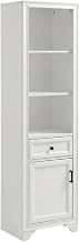 Furnifact Linen Cabinet White for Bathroom Storage, Tall Design with Anti-Tip Hardware, Sturdy Construction for Organization and Space Optimization