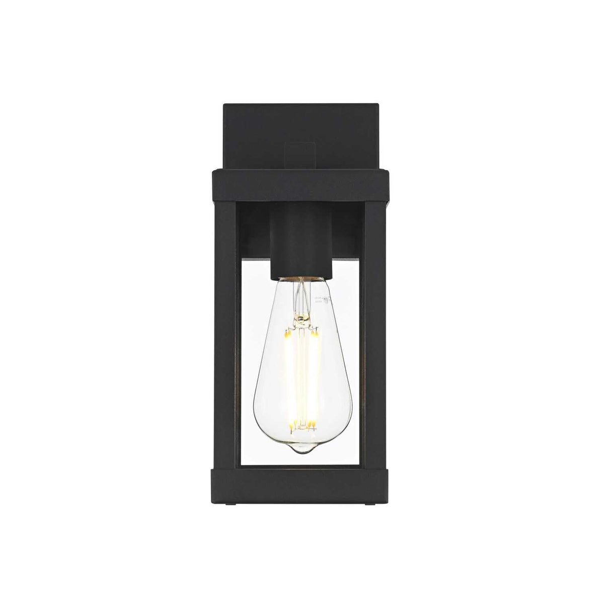 Peter One Light Outdoor Wall Sconce Black by Lighting Design – Iron, Black, Model OD413W11BK