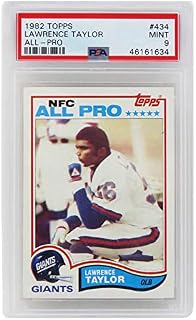 Lawrence Taylor (Giants) 1982 Topps Football #434 RC Rookie Card - PSA 9 MINT (E)