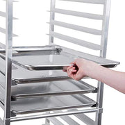 New 36527 Commercial-Grade Aluminum 20-Tier Sheet Pan/Bun Pan Rack by 1Dealz – 26" x 21" x 69", Aluminum, Silver, Model D1d109Rack