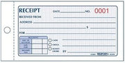 Rediform Small Money Receipt Book 5x2-34 Carbonless Duplicate