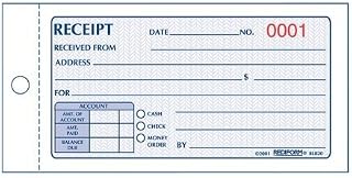 Rediform Small Money Receipt Book 5x2-34 Carbonless Duplicate