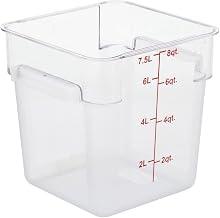 HUBERT Clear Square Food Storage Container - 8 3/4" L x 8 3/4" W x 9" H