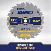 IRWIN 8-1/4" 24T / Marathon / Silver Circular Saw Blades