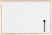 MasterVision Magnetic Dry Erase White Board, 18" x 24", Pine Wood Frame, Wall Mount Kit Included