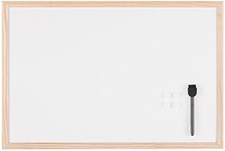 MasterVision Magnetic Dry Erase White Board, 18" x 24", Pine Wood Frame, Wall Mount Kit Included