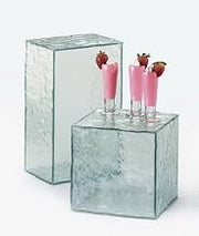 Cal-Mil 432-13-43 Glacier Riser, 13" Width x 8" Diameter x 6" Height, Glass