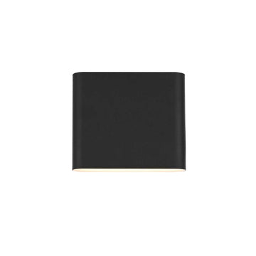 Clyde LED Outdoor Wall Sconce Black by Lighting Design – 8", Aluminum, Black, Model OD507W9BK