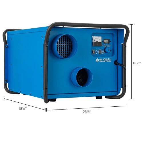 Desiccant Dehumidifier by Global Industrial – Metal, Black & Blue, Model DDH50