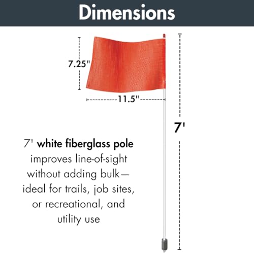 Checkers White Pole / 11-1/2" L X 7-1/4" W / 1 Flags