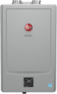 Rheem IKONIC 11.2 GPM Liquid Propane Tankless Water Heater Indoor | 199,900 BTUs Super High Efficiency On Demand, Continuous Hot Water | Condensing Ultra-Low Nox | Wifi Enabled