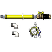 1" NPT x 48" GH,QDV,Kit,Els by T&S Brass – Model HG-4E-48G-K