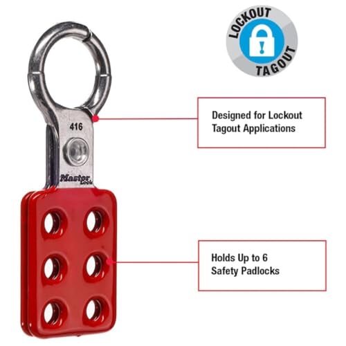 Master Lock 1" Inside Jaw Diameter / 1 / Red Devices