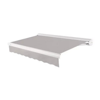 Retractable Awning Left Motor 14'W x 10'D x 10" H Gray by Awntech – Aluminum, Gray, Model KWL14-67-G