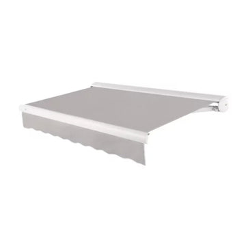 Retractable Awning Left Motor 14'W x 10'D x 10" H Gray by Awntech – Aluminum, Gray, Model KWL14-67-G