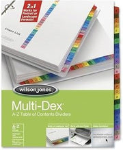 Wilson Jones WLJ90203 - Multi-Dex Index Assorted Color 26-Tab