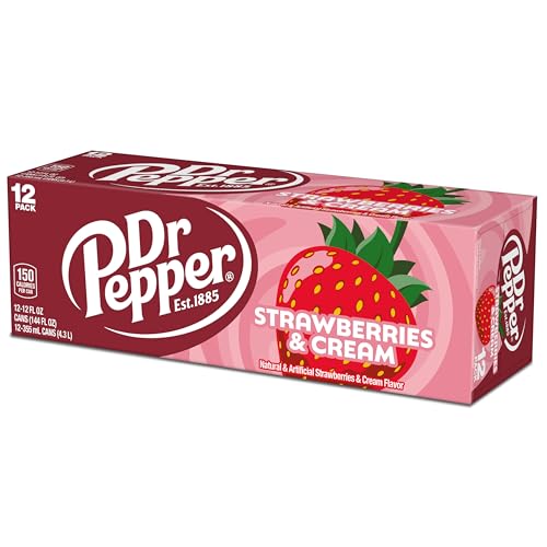 Dr Pepper Strawberries and Cream / 12 Fl Oz (Pack of 12) / 1 Soft Drinks