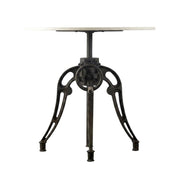 White Emslie III 30-Inch Round Dining Table with Marble Top and Black Metal Base by Starlight Canyon Home – Marble, White