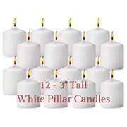 Hollowick 3" / White / Classic Pillars