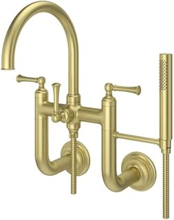 Pfister LG6-3TB Tisbury Wall Mounted Tub Filler with Built-in Diverter - Includes Hand Shower - Brushed Gold
