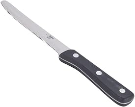 Winco K-80P Jumbo 5" Blade Round Tip Steak Knife - Dozen
