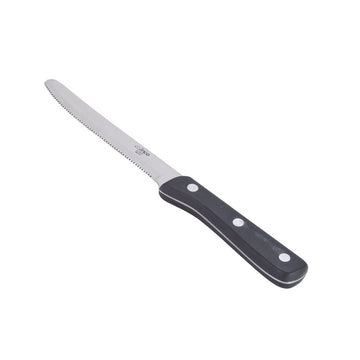 Jumbo 5" Blade Round Tip Steak Knife - Dozen by Winco – Set of 12, Polyoxymethylene, Black, Pack of 12, Model K-80P