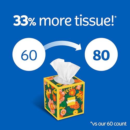 Kleenex White / 80 Tissues (Pack of 16) / Modern Box Tissues
