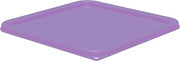 Carlisle FoodService Products Squares Square Food Storage Container Lid with Stackable Design for Catering, Buffets, Restaurants, Proprietary Blend, 2 To 4 Quarts, Purple