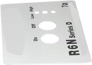 Fits Robot Coupe R 6 N Series D 7 Qt Front Plate, On/Off for R6N