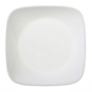 Square Pure White 6-1/2” Plate (Set of 4) by Corelle – 4 pack, Glass, Pure White, Pack of 4, Model 1075553