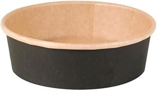 360-Pack Black Kraft Multi-Purpose Paper Bowls, 16oz Capacity, 5.9" Diameter x 1.77" Height by PacknWood