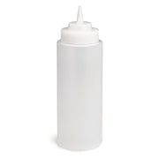 WideMouth 32 Ounce Squeeze Bottle - Dozen by Tablecraft – 32 Ounces, Plastic, Natural, Pack of 12, Model 3263C