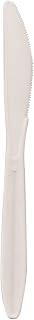 Dixie 6.56'' Medium-Weight Polypropylene Plastic Knife by GP PRO (Georgia-Pacific), White, PKM21, (Case of 1,000)