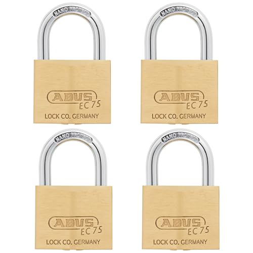 ABUS 4 Pack Keyed Alike / Gold / 4 Keyed Padlocks