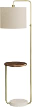 Monarch Specialties I 9754 Lighting, 67" H, Floor Lamp, USB Port Included, Brass Metal, Beige Shade, Contemporary