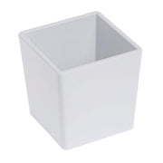 Condiment Holder White Square Melamine - 3 7/8"L x 3 7/8"W x 3 7/8"H by HUBERT – Melamine, White, Model H0215-WHITE