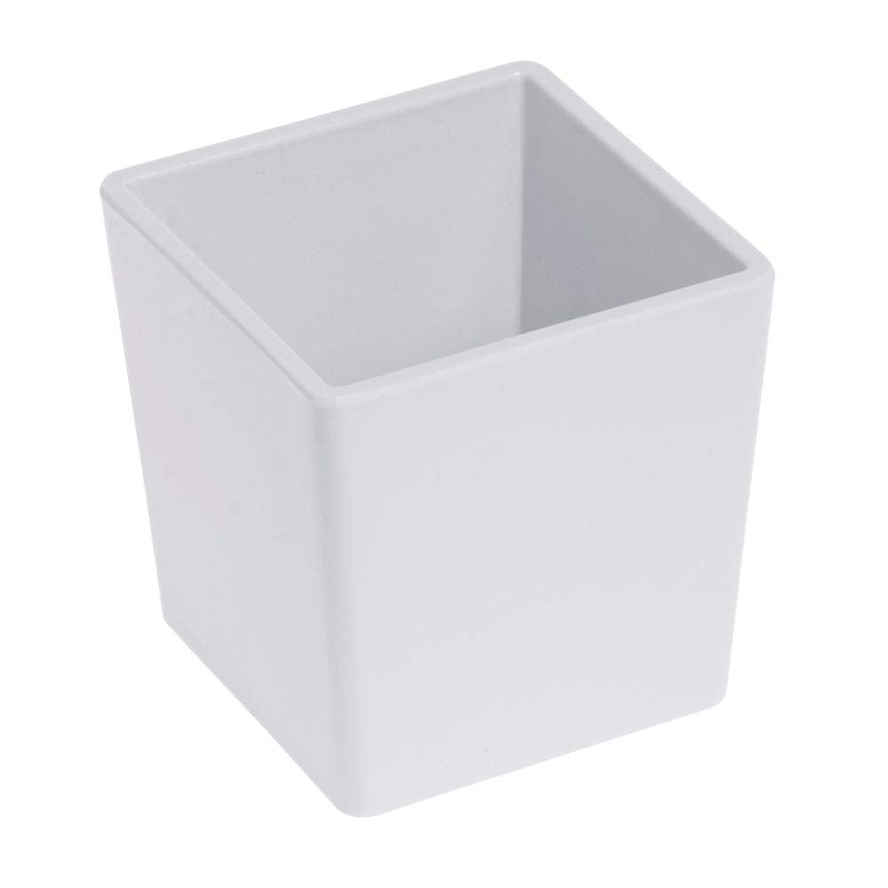 Condiment Holder White Square Melamine - 3 7/8"L x 3 7/8"W x 3 7/8"H by HUBERT – Melamine, White, Model H0215-WHITE